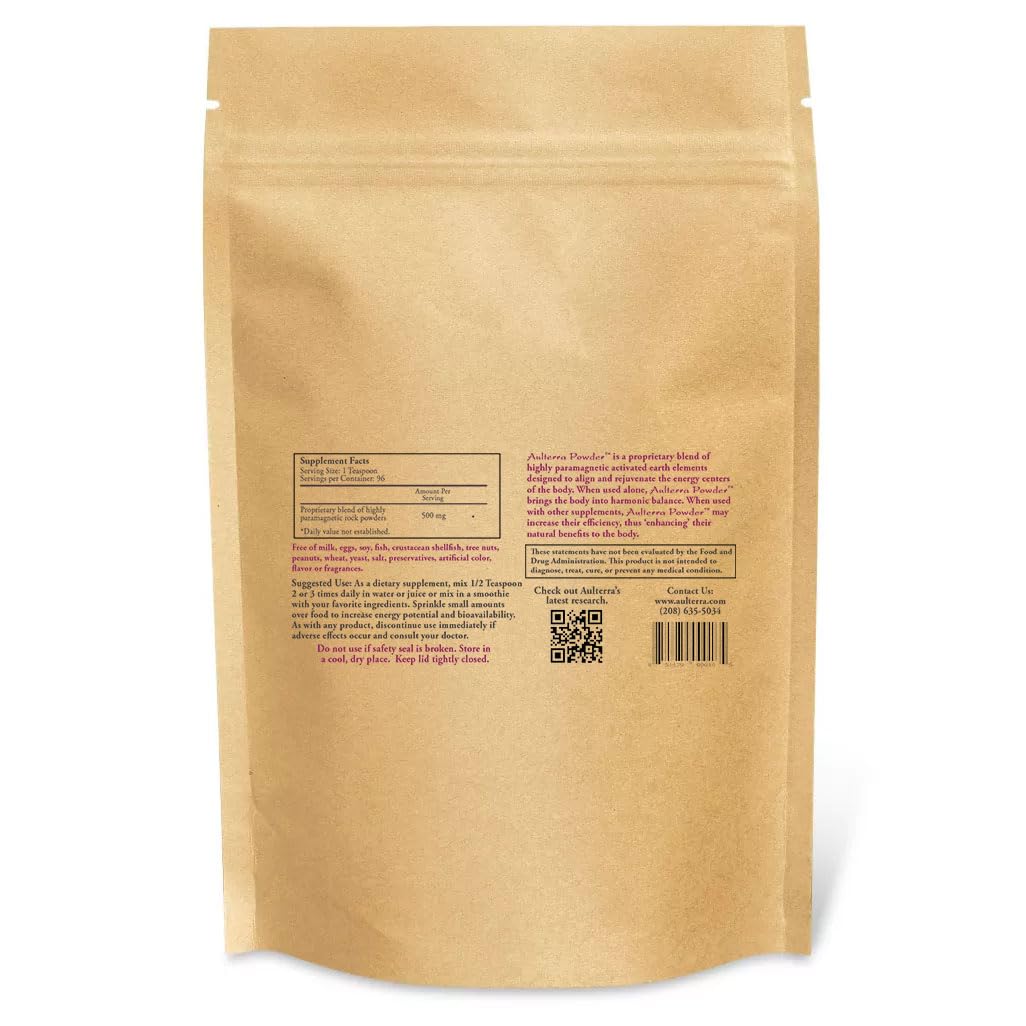 Aulterra EMF Neutralizing Powder Supplement - Paramagnetic Mineral Blend for EMF Protection & Vital Energy Boost (1lb Jar) - Ideal for Home, Office & Travel Use