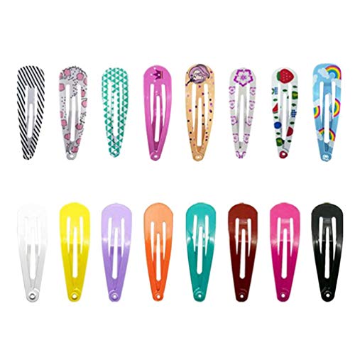 TENDYCOCO 80pcs Non-Slip Metal Snap Hair Clips for Girls, Kids, Teens & Women - Cute Barrettes & Hair Pins for School, Party & Daily Styling