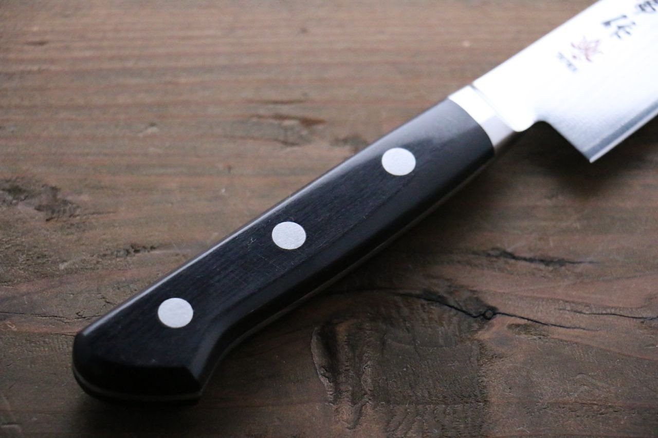 Kanetsune VG10 33-Layer Damascus Petty Utility Knife 150mm with Pakkawood Handle - Perfect for Slicing, Dicing & Precision Kitchen Tasks