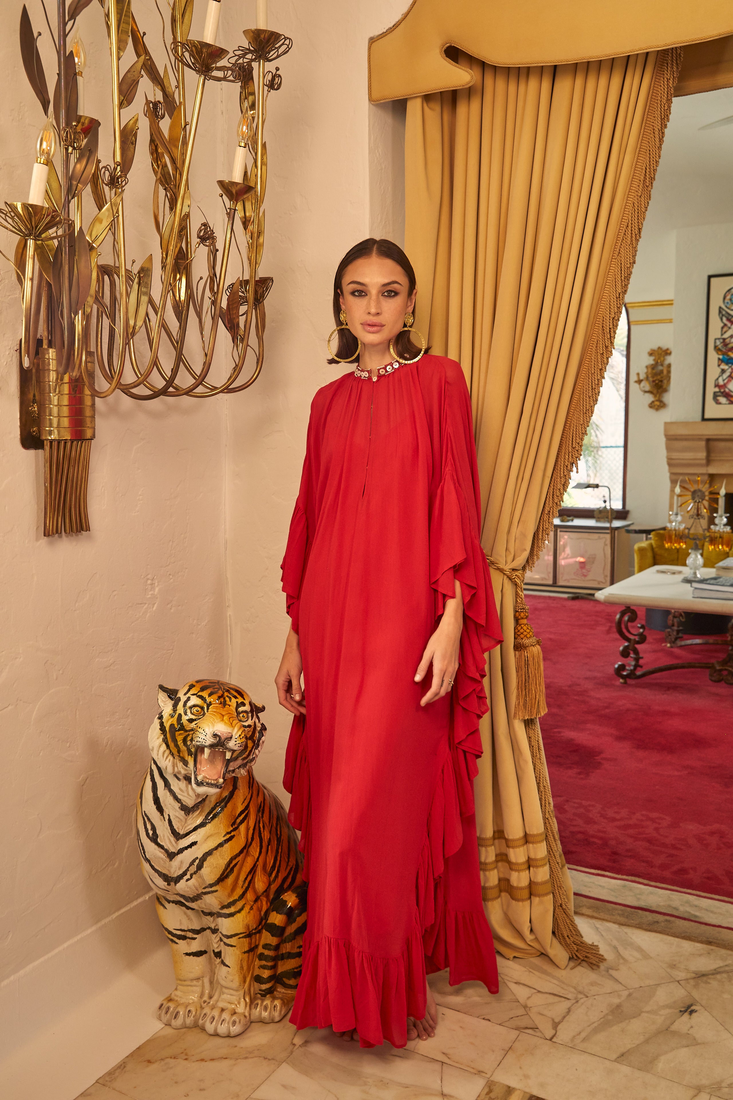 Jaya Kaftan - Stylish Women's Boho Maxi Dress for Summer Beach & Vacation - Final Sale