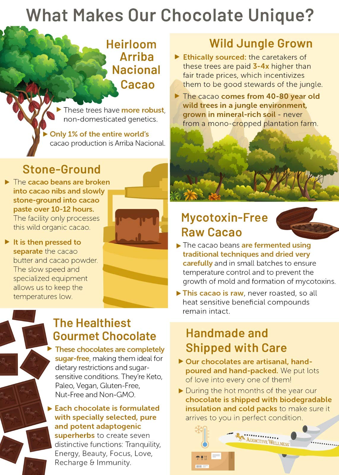 Addictive Wellness Sugar-Free Raw RECHARGE Chocolate Bars - 12 Pack | Vegan, Paleo & Keto Friendly | Superfoods & Adaptogens | Perfect for Energy Boost & Healthy Snacking