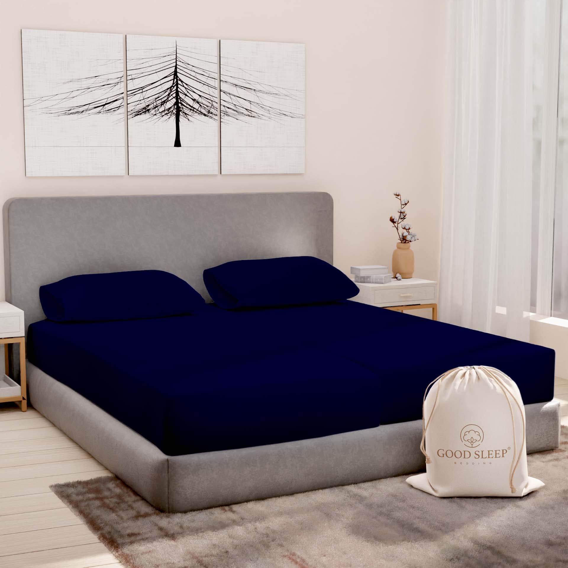 Luxury 1000 TC Egyptian Cotton Split King Sheets Set - 5 Piece 100% Cotton Sateen Bedding with 16
