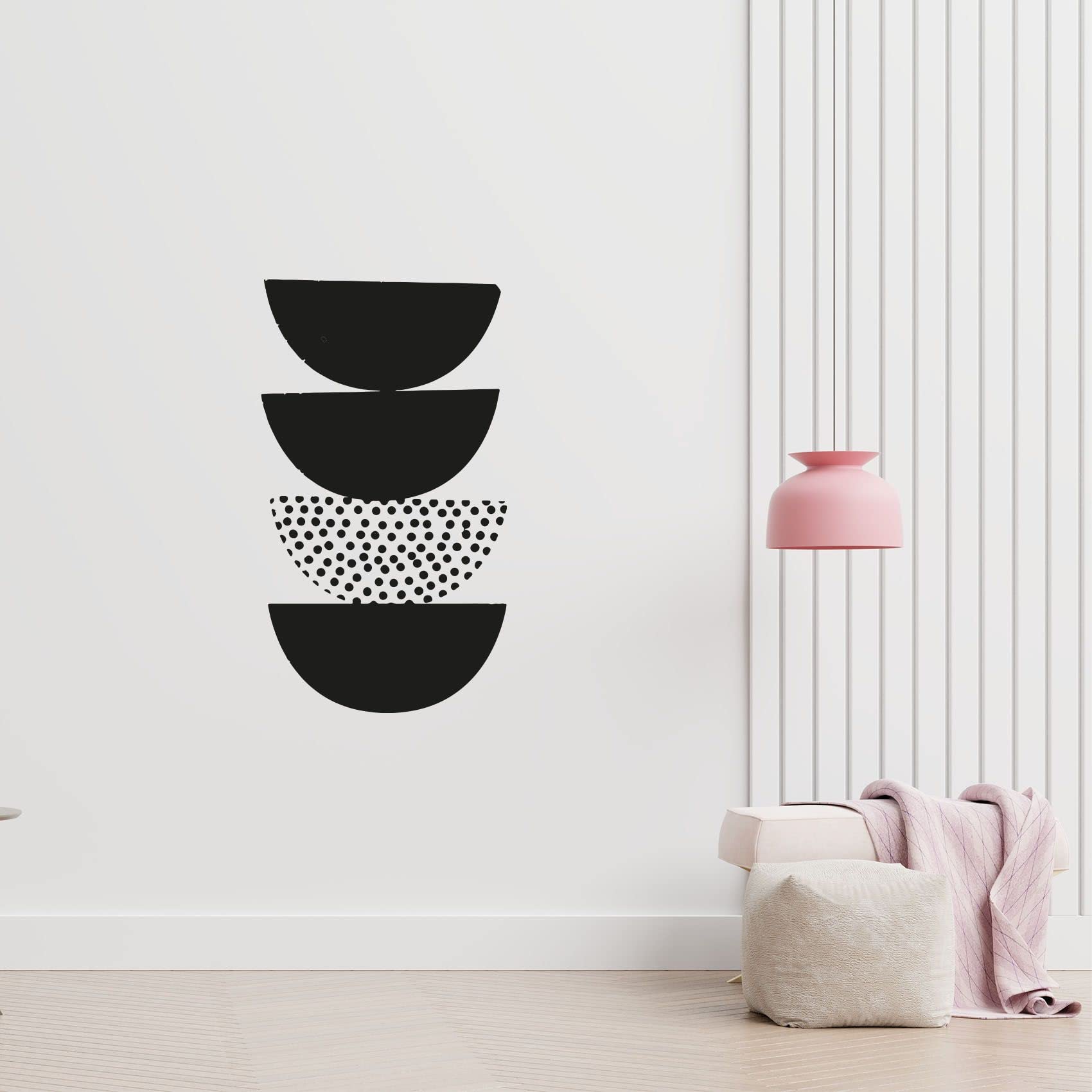 Boho Abstract Modern Wall Decal - Shapes Arch Pattern Vinyl Sticker for Kids Room, Nursery, Bedroom Decor | 10x6 Inch | Fun Home Art for Girls & Boys | Perfect for Accent Walls & Playrooms