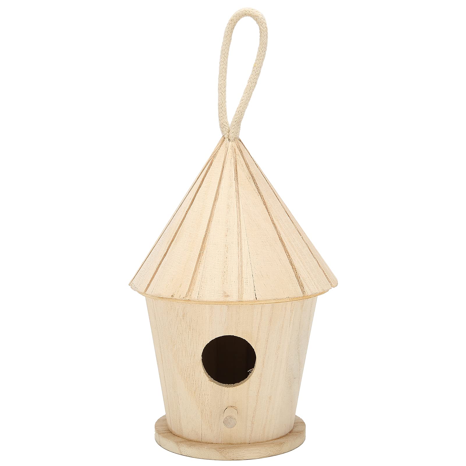 Handmade Wooden Birdhouse - Durable Round Outdoor & Indoor Bird House for Gardens, Backyards, Patios - Attracts Wild Birds & Enhances Outdoor Decor