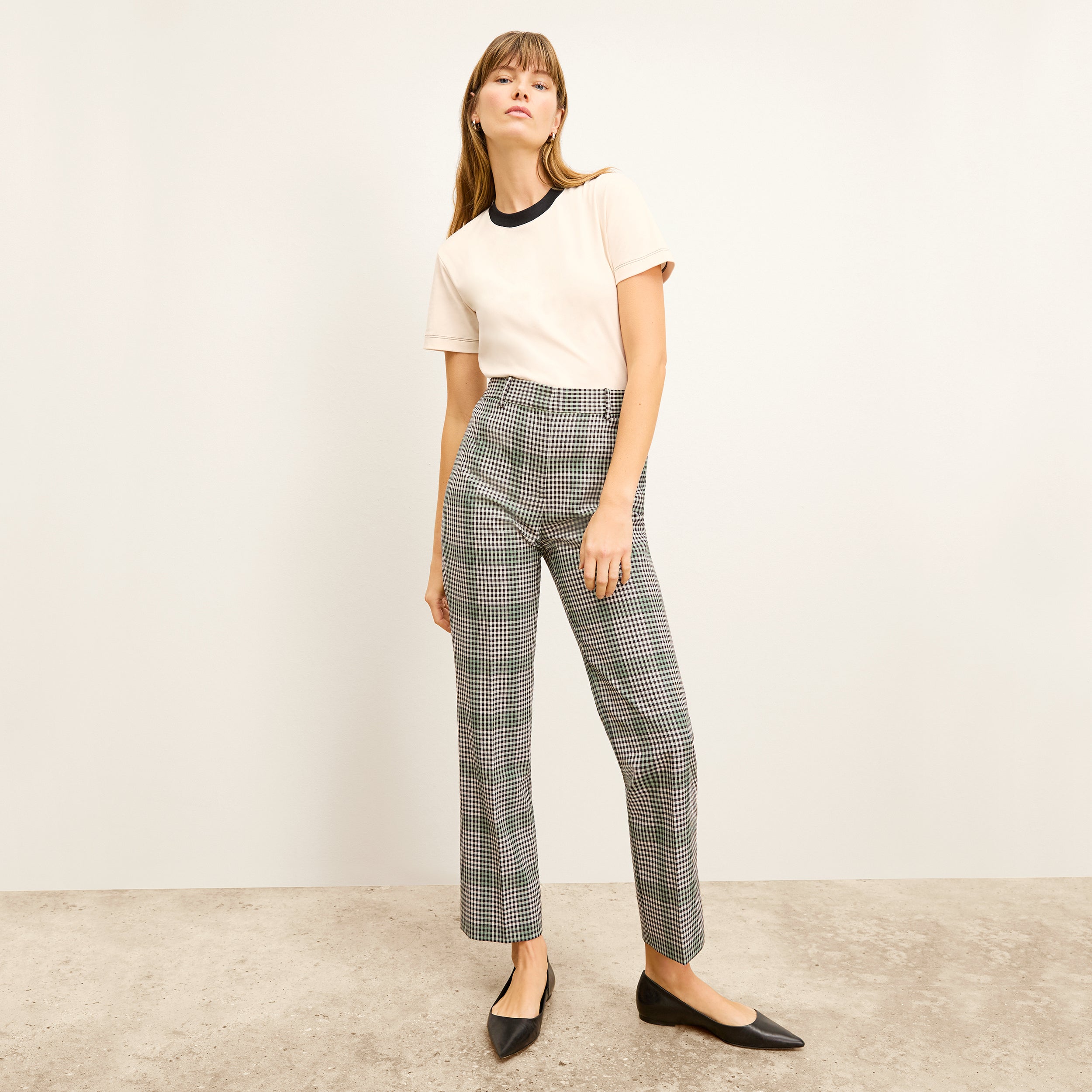 Smith Check Plaid Sharkskin Pants for Men - Classic Slim Fit Dress Trousers for Office, Business & Formal Occasions