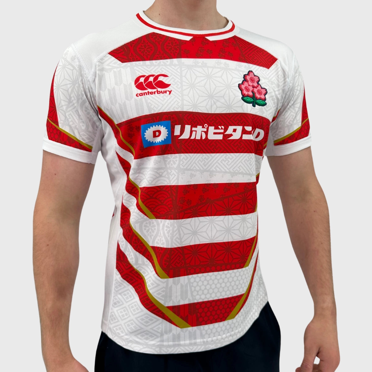 Canterbury Japan Men's Home Replica Rugby Jersey - Authentic Rugby Shirt for Fans & Players - Perfect for Match Days, Training & Casual Wear