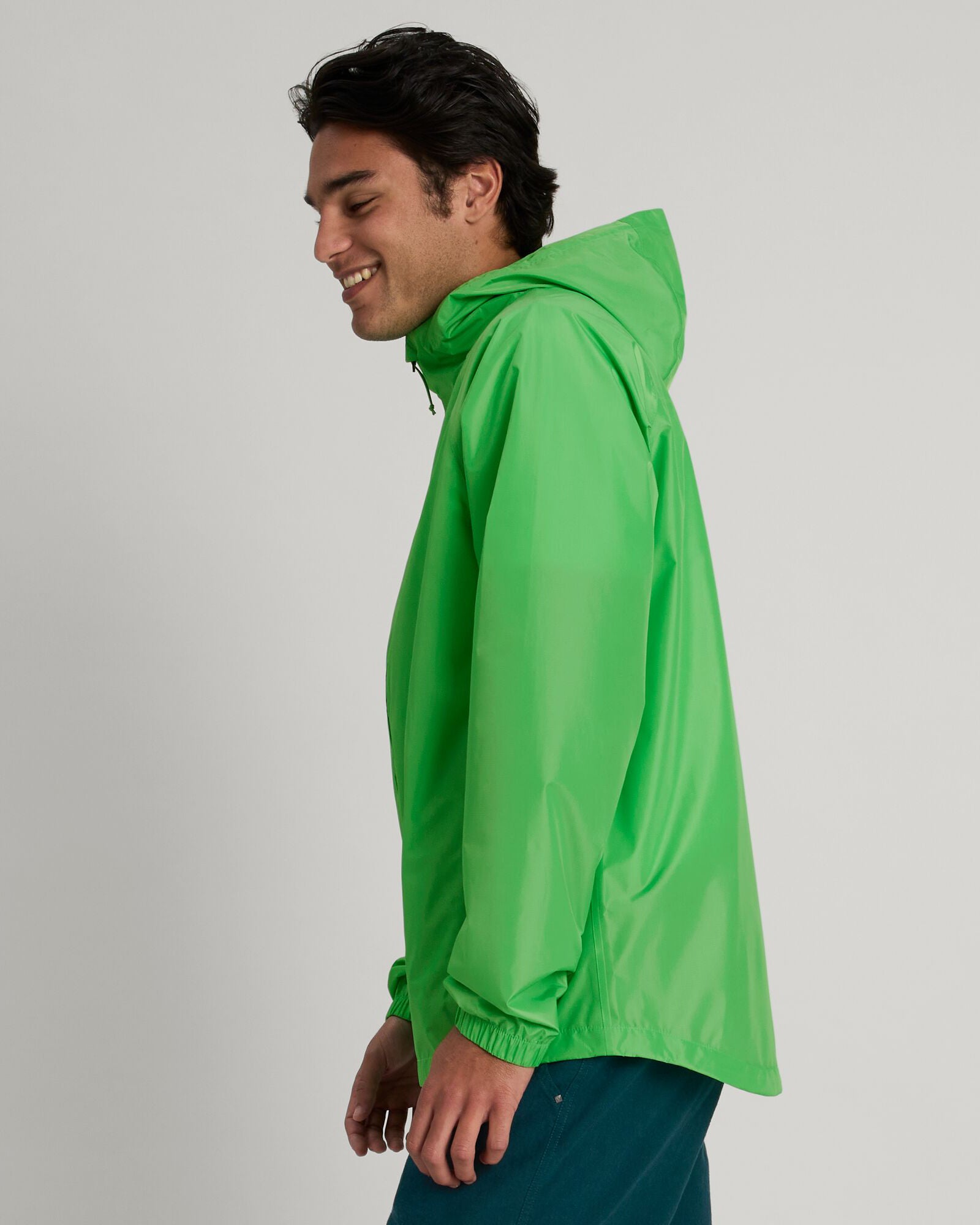 Men's Waterproof 2-Layer Rain Jacket with Pockets - Lightweight & Breathable for Outdoor Hiking, Camping & Travel | Lizzard