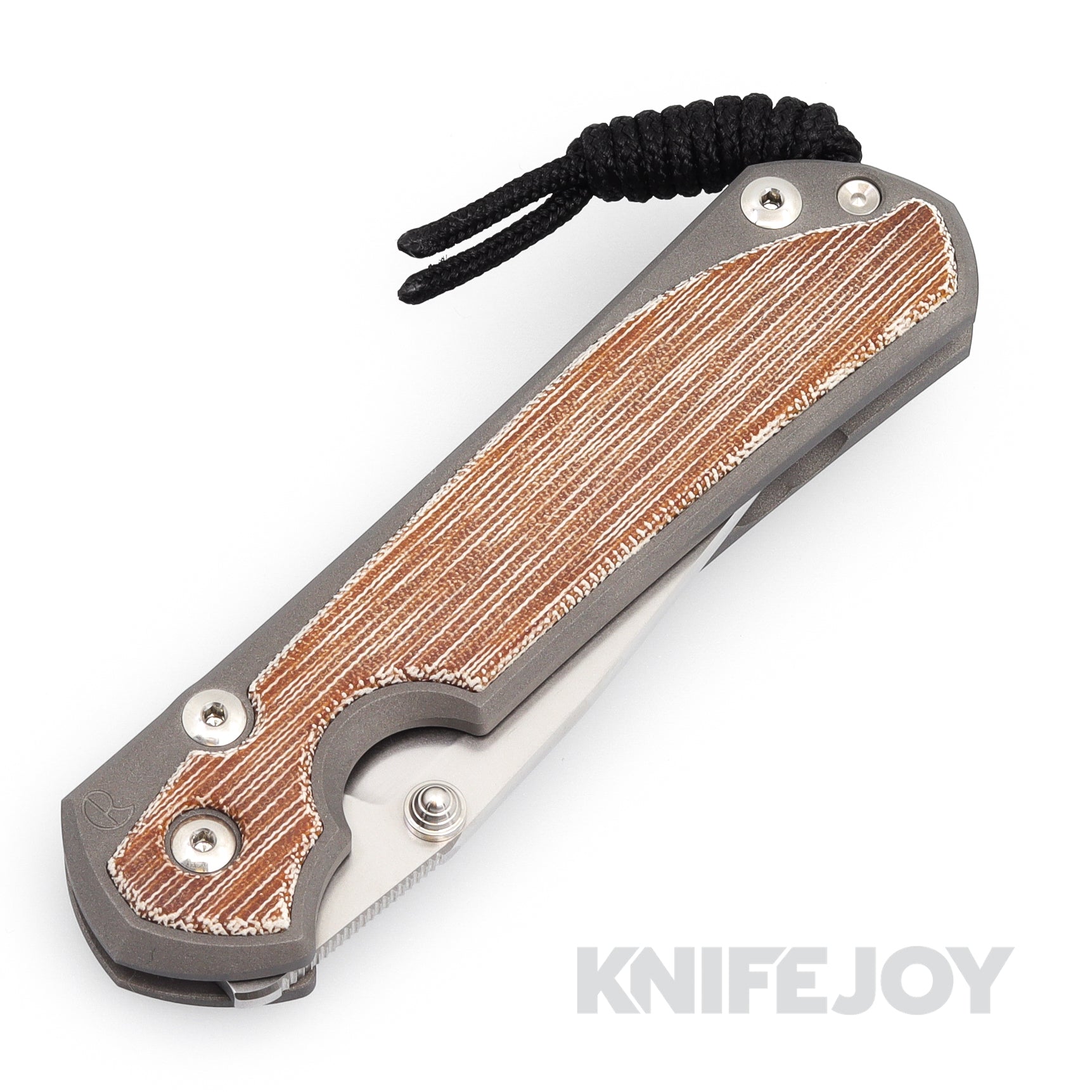 Chris Reeve Knives Large Sebenza 31 Folding Knife - MagnaCut Drop Point Blade with Natural Canvas Micarta Inlay & Titanium Handles | Premium EDC Pocket Knife for Outdoor, Camping, Hunting