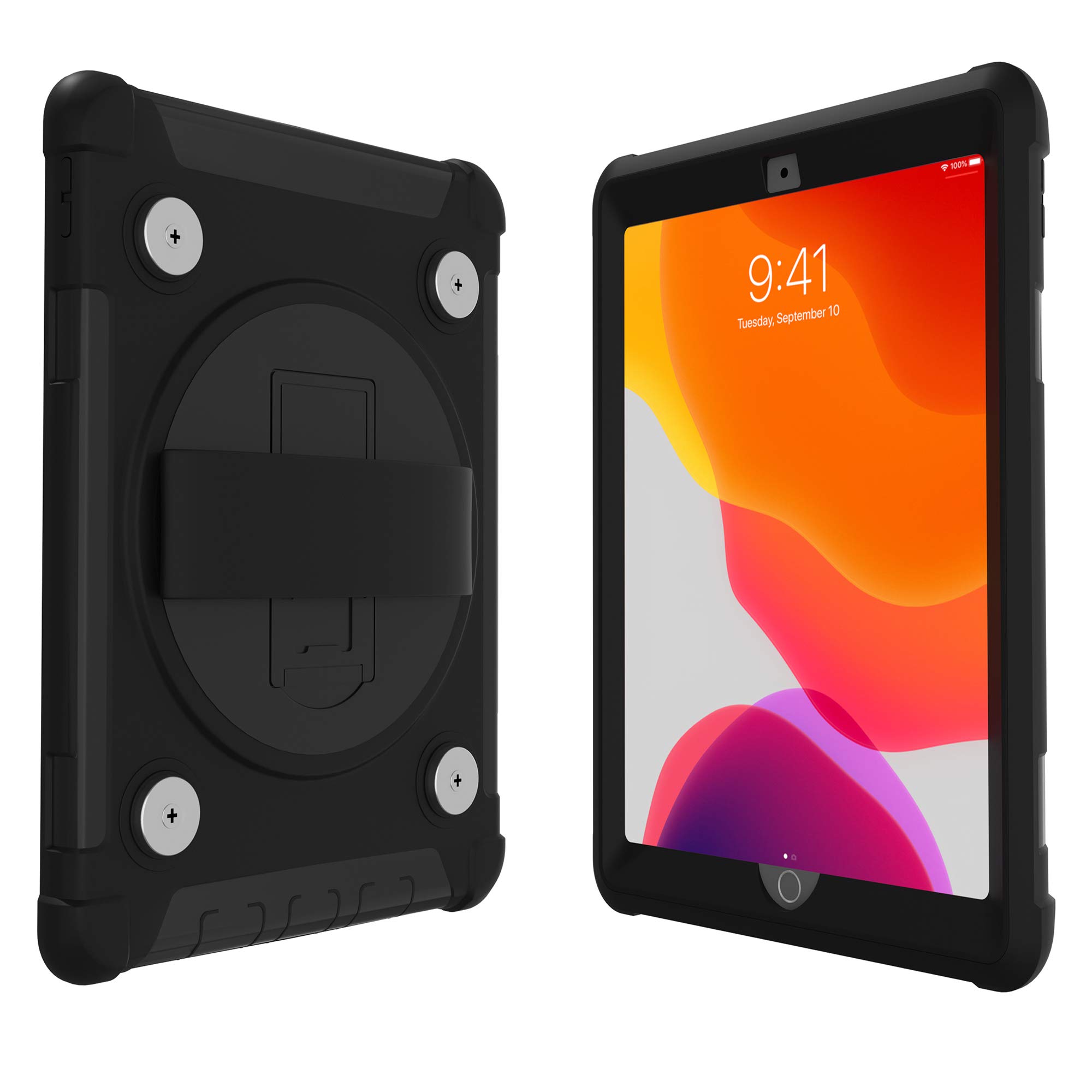 Waterproof iPad Case with Magnetic Attachment - Shockproof Protective Cover with Metal Mounting Plates for iPad Air 2, iPad 5th/6th Gen & iPad Pro 9.7