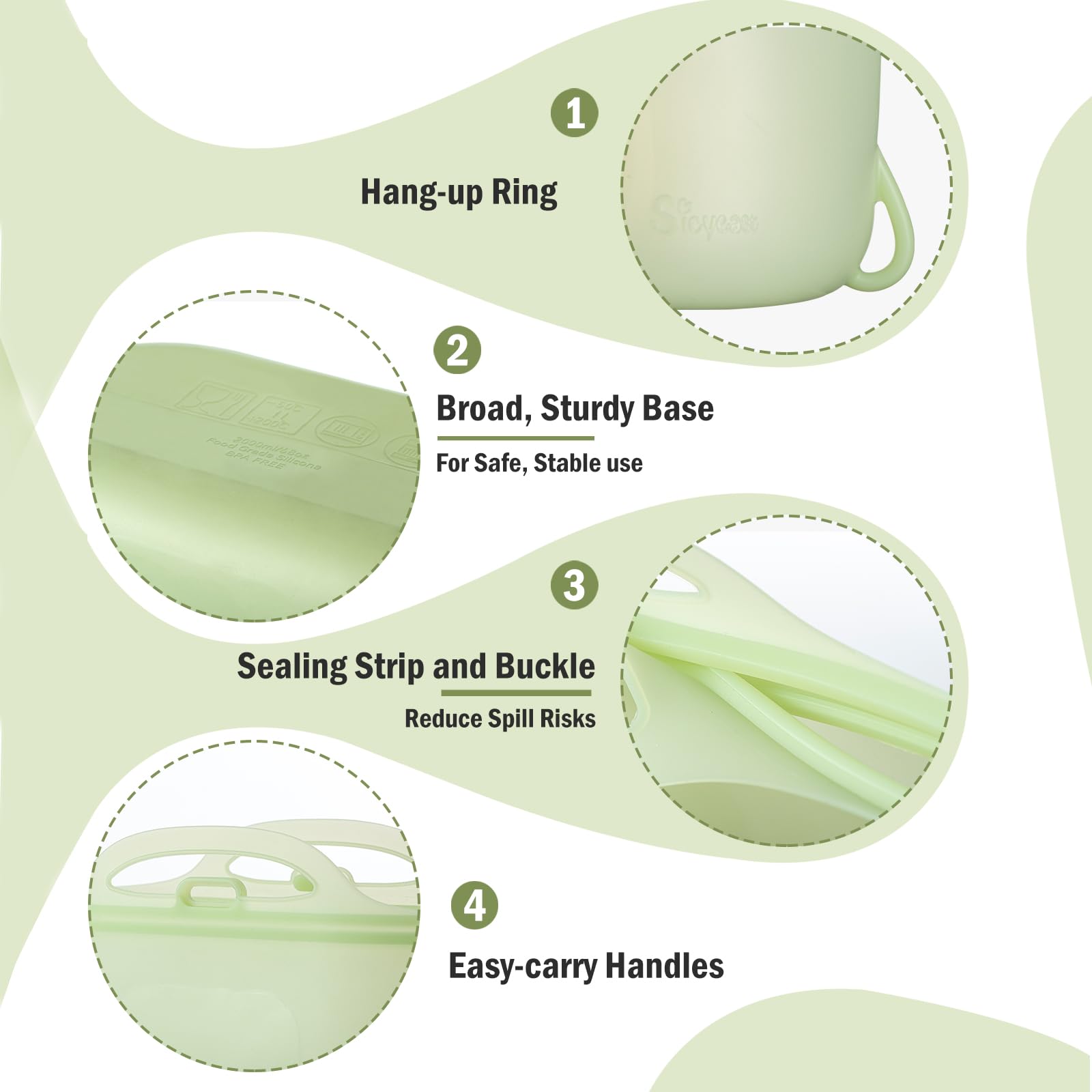 Reusable Silicone Steam Sterilizer Bags for Baby Bottles, Breast Pump & Pacifiers | Microwave Safe Travel Sterilizing Bags | Home & On-the-Go Use | Clear Green Color | Perfect for Daycare, Travel & Quick Sanitizing