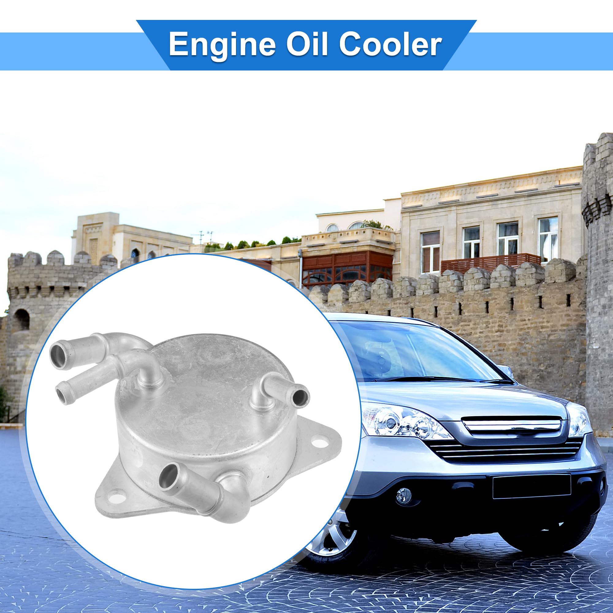 High Performance Aluminum Alloy Engine Oil Cooler for 2006-2011 Honda Civic - Durable Transmission Cooler Kit for Better Engine Protection | Perfect for Daily Commuting & Performance Driving