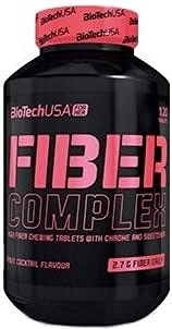 BioTechUSA Fiber Complex Dietary Supplement - 120 Fruit Punch Flavored Tablets for Digestive Health & Weight Management | Perfect for Daily Wellness Routine & Active Lifestyles