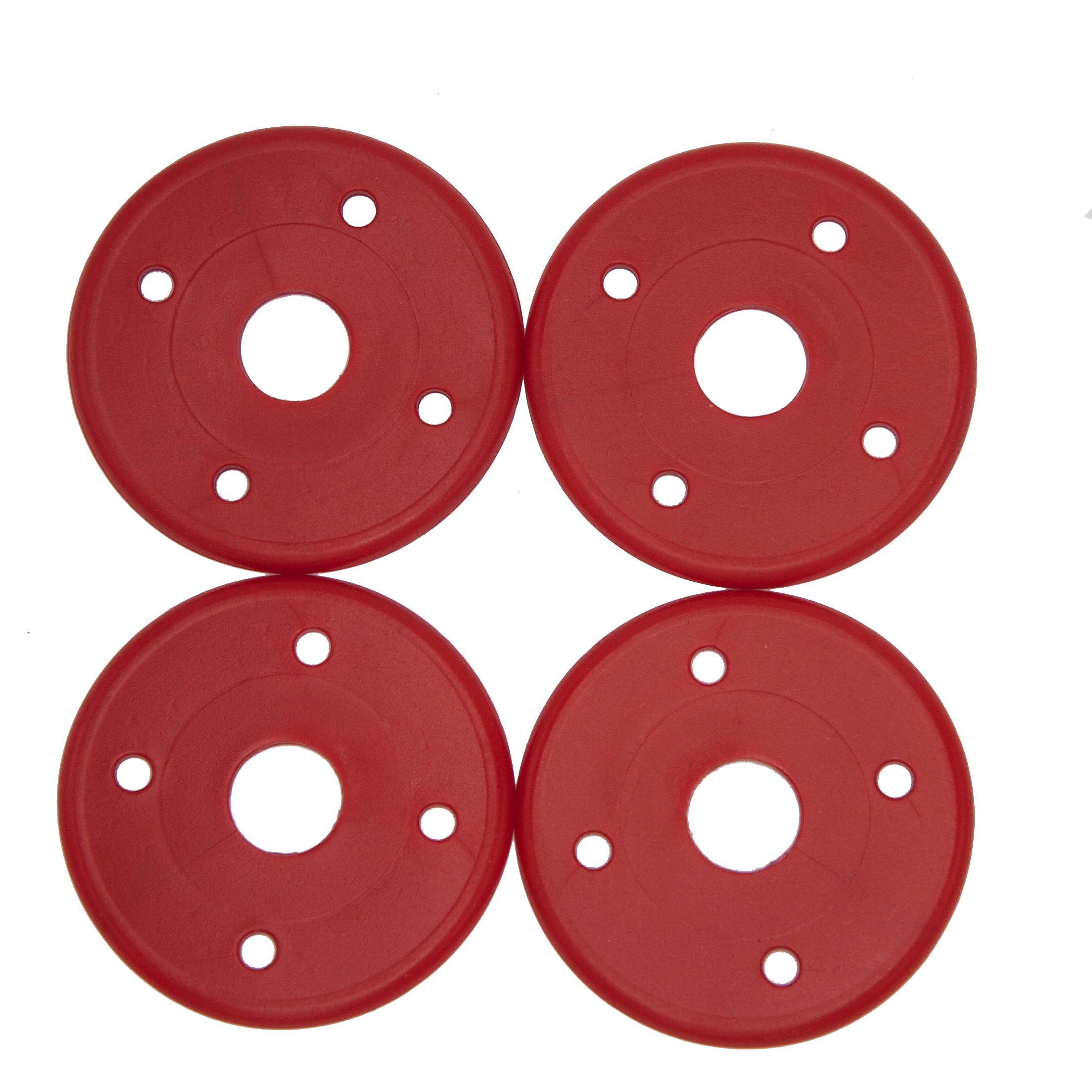 Hood Pin Scuff Plate - Pack of 4 (Red) | Durable Car Hood Protection | Perfect for Off-Roading, Racing & Car Enthusiasts