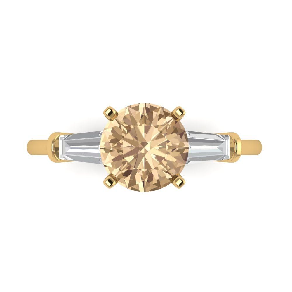 2.0ct Round Cut Moissanite Engagement Ring in 18k Gold for Bridal & Anniversary