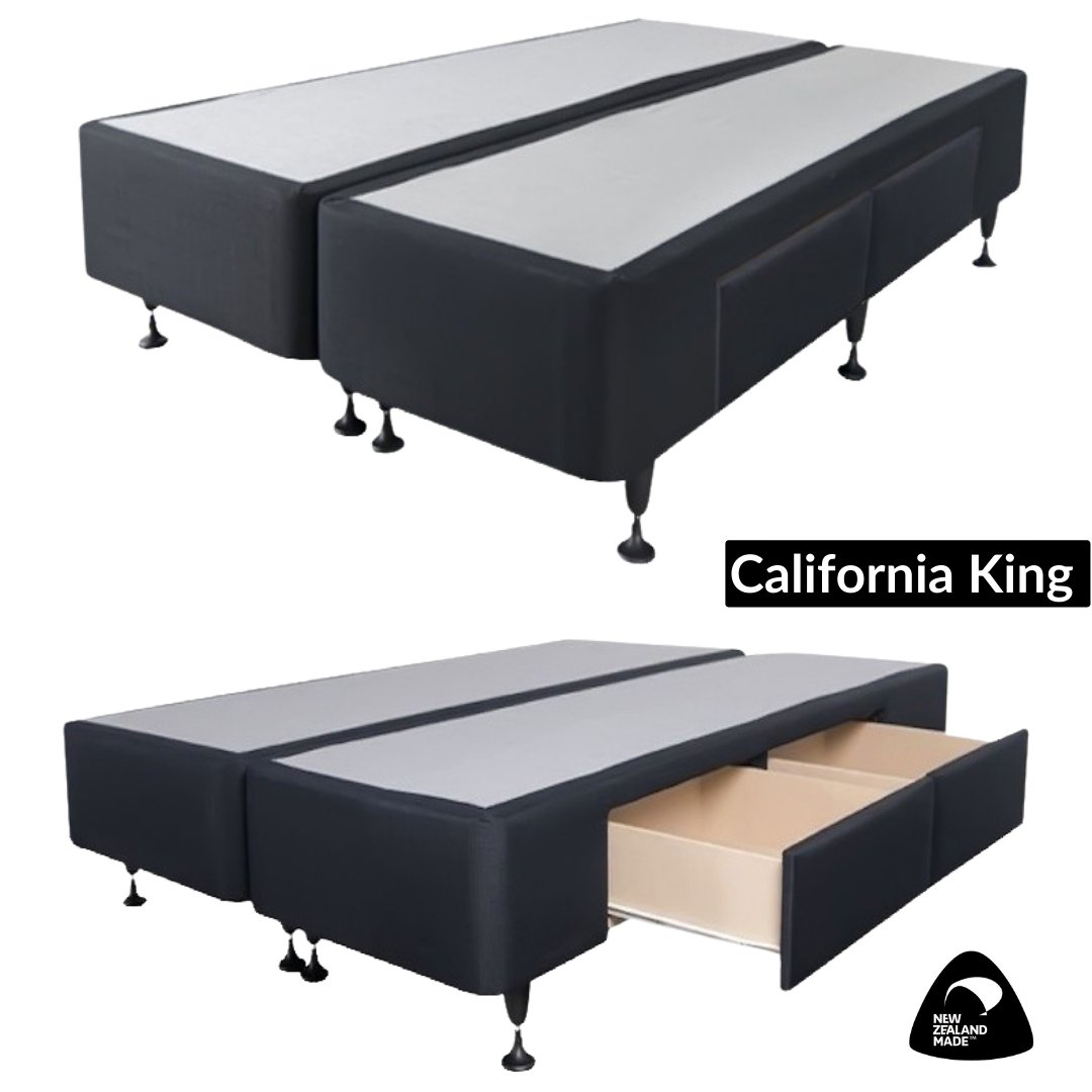 Deep Drawer Bed Base for Cal King Size – NZ Made, Sturdy Storage Solution for Bedroom Organization & Space Saving