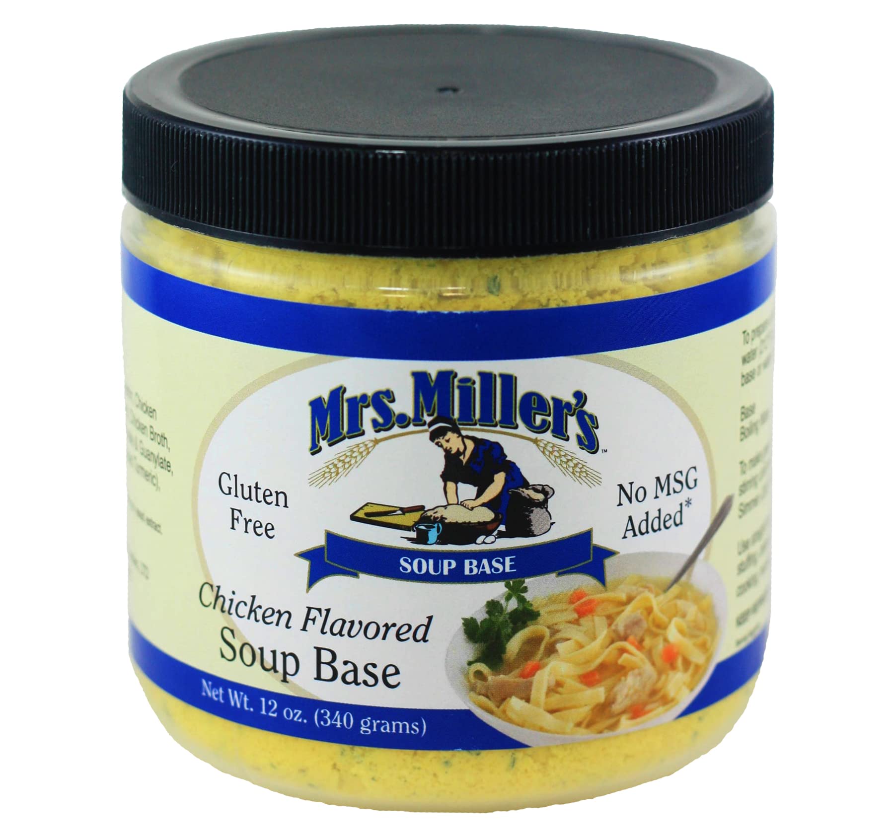 Gluten-Free Chicken Flavored Soup Base - No MSG, 12 oz (Pack of 4) | Perfect for Homemade Soups, Ramen & Cooking | Healthy & Natural Seasoning