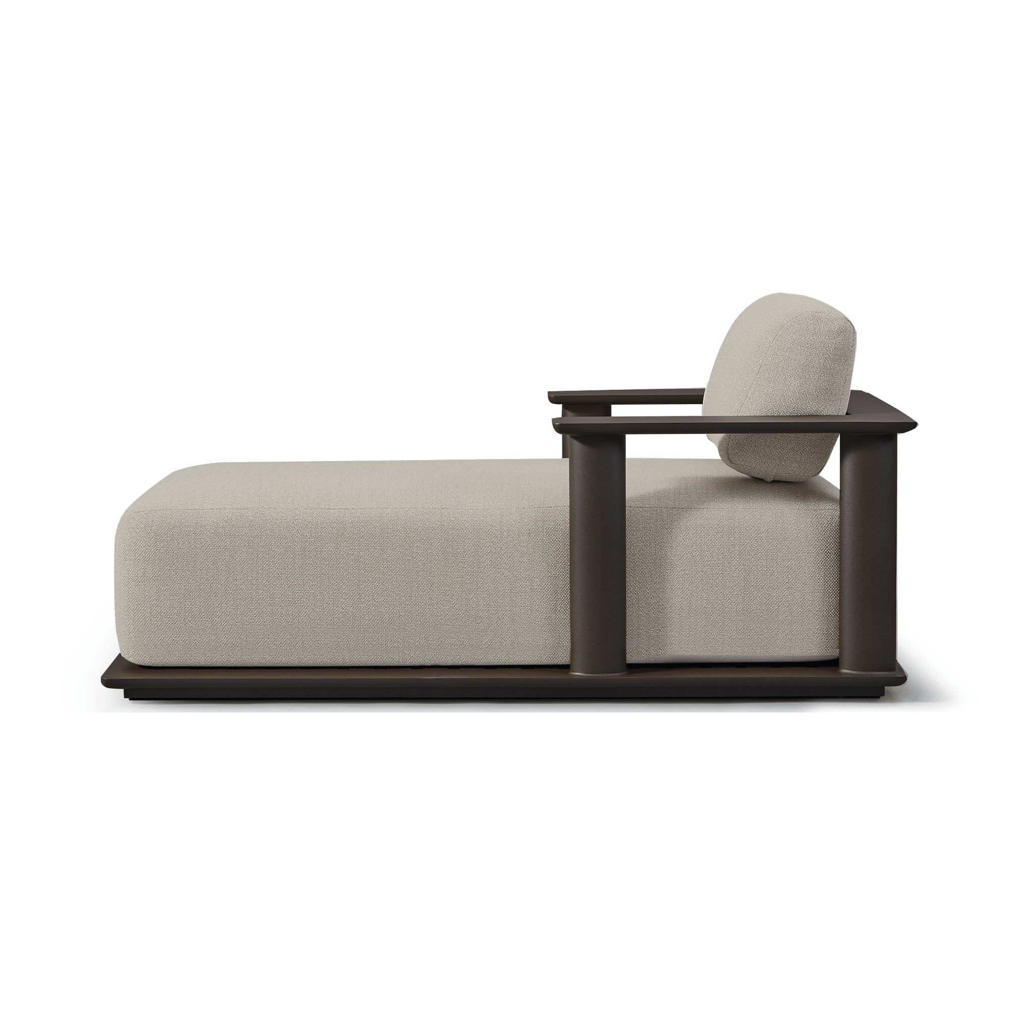 Newport Aluminum Fixed Chaise Lounge - Durable Outdoor Patio Furniture for Poolside, Beach, Garden & Backyard Relaxation | Weather-Resistant & Lightweight Design