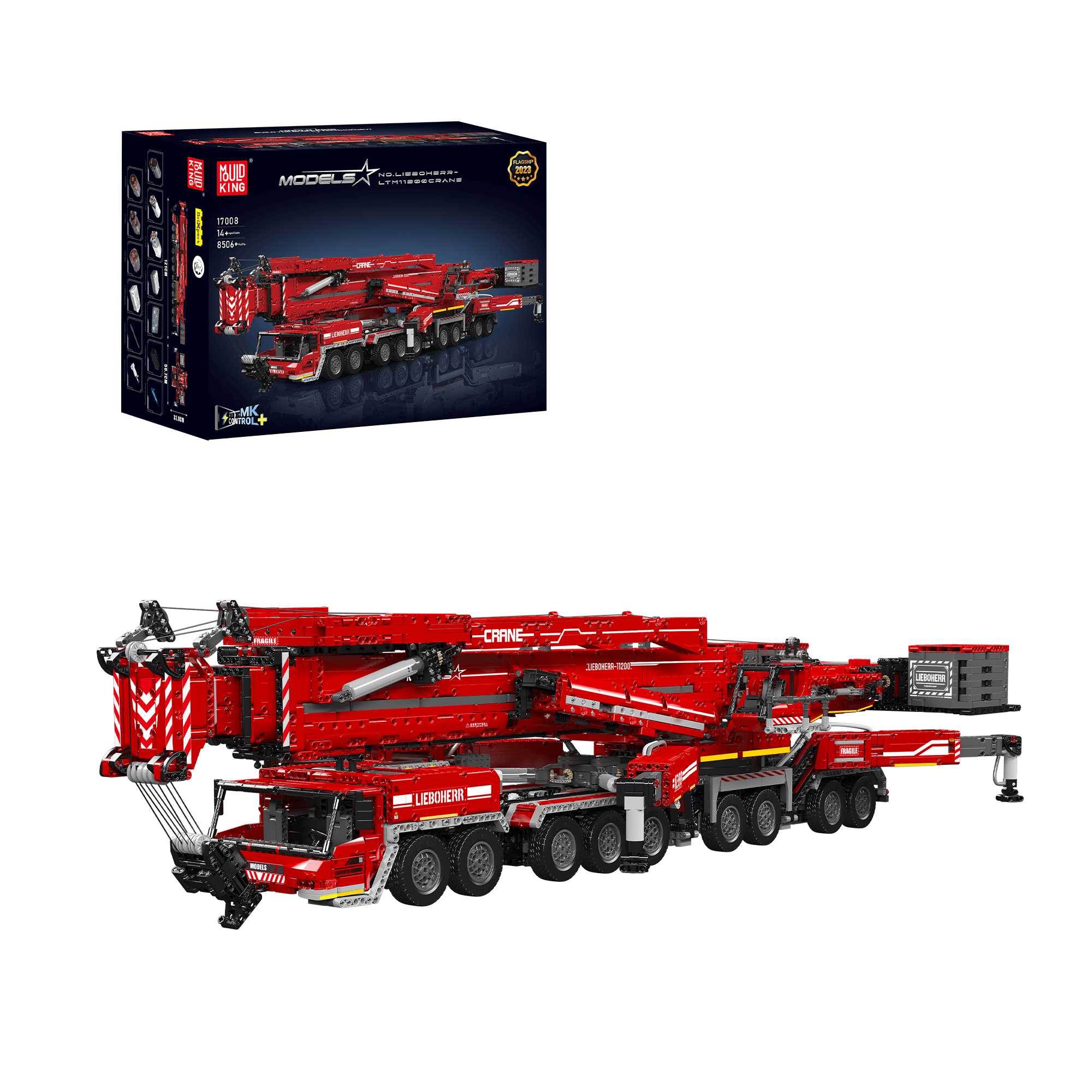 Mould King 17007 Ultimate Liebherr LTM 1120 Remote Control Crane Building Kit - 8506 Piece Construction Set for Adults & Teens | STEM Educational Toy for Engineering Enthusiasts | Perfect for Birthday Gifts & Home Display
