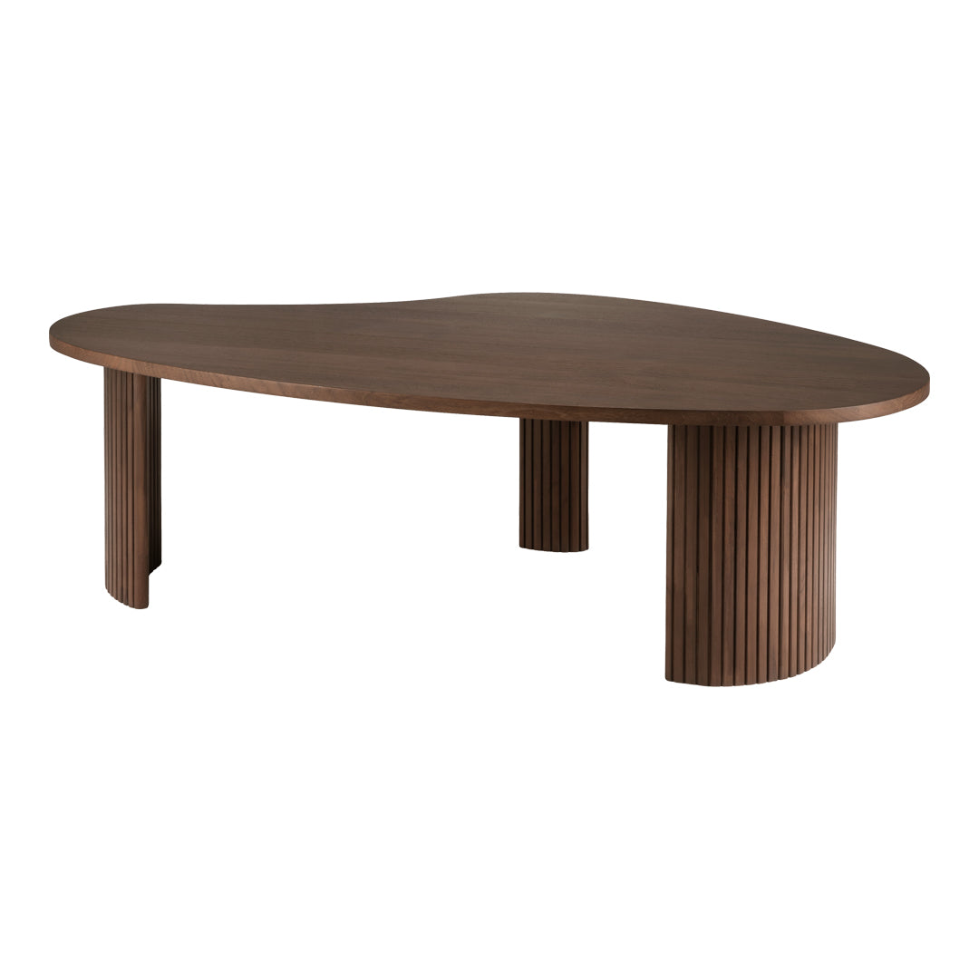 Modern Boomerang Shaped Coffee Table - Stylish Living Room Furniture for Small Spaces, Home Decor & Office Use