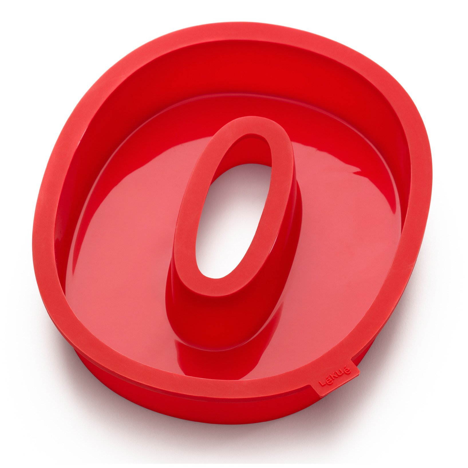 Lekue Number 0 Cake Mold - Red Silicone Baking Pan for Birthday Cakes, Cupcakes & Party Treats - Perfect for Home Bakers & Professional Chefs