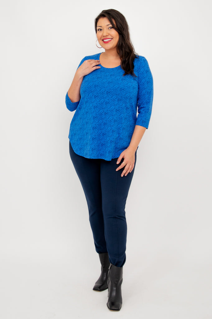 Jazz 3/4 Sleeve Women's Tops - Soft Bamboo Fabric, Cosmic Print - Perfect for Yoga, Casual Wear & Music Festivals