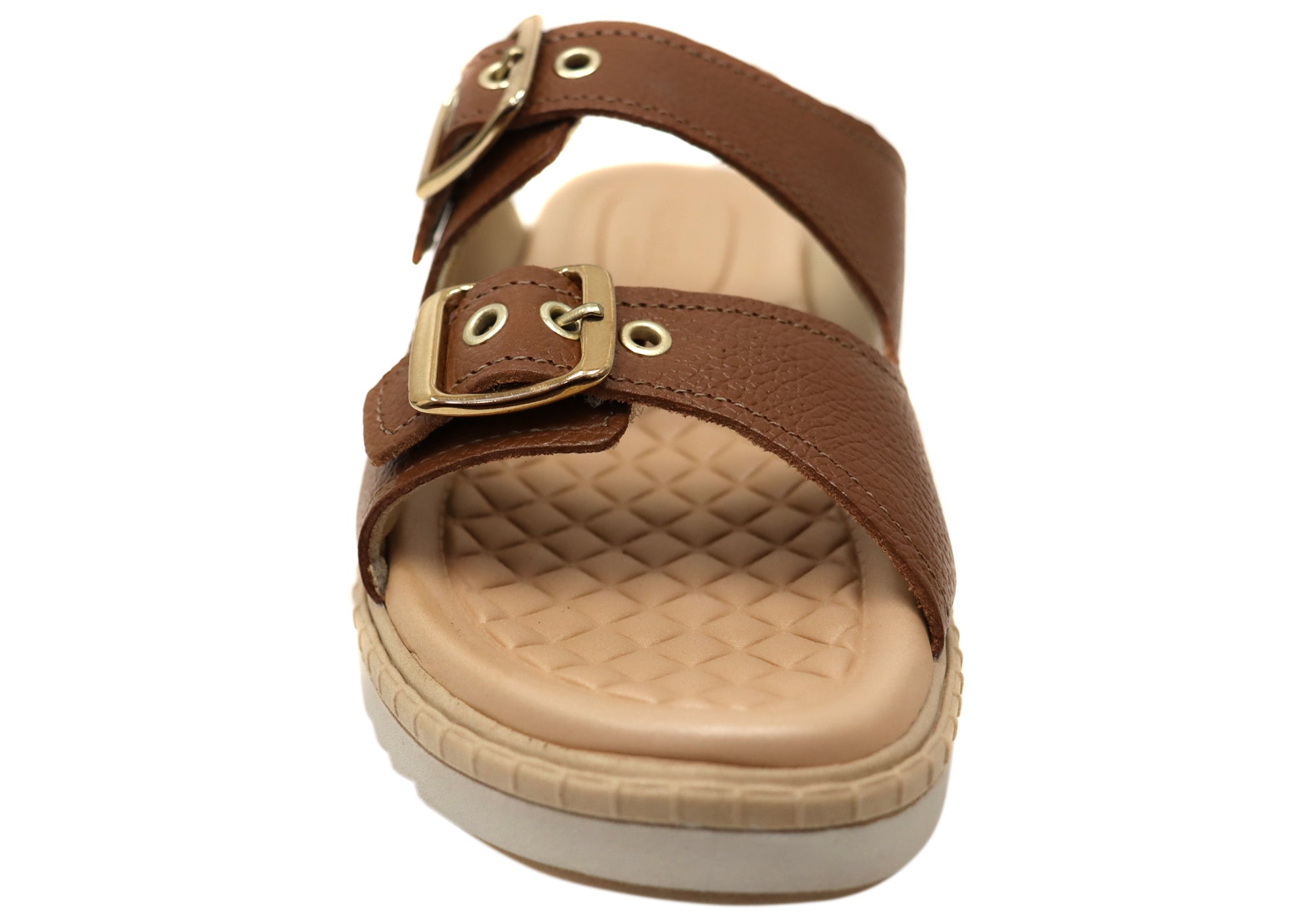 Pegada Arlineda Women's Comfortable Brazilian Leather Slides Sandals - Soft & Supportive Flip Flops for Beach, Pool, and Casual Wear