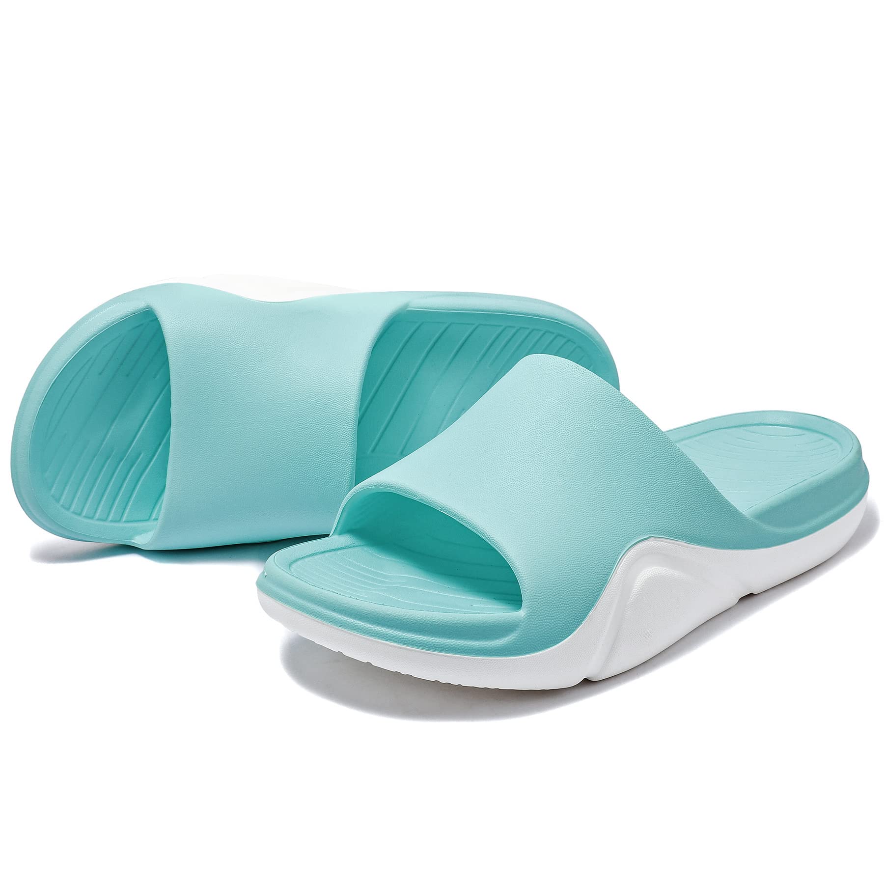 Ataiwee Women's Slide Sandals - Thick Cushioned Quick Drying Summer Shoes for Beach, Pool, Shower & Outdoor Activities