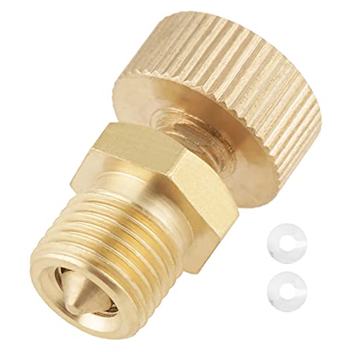 High Pressure Brass Bleed Valve Screw - 65Mpa Strong Wear Resistant Air Release Valve for Air Pumps - Ideal for Hydraulic Systems, Compressors & Industrial Machinery