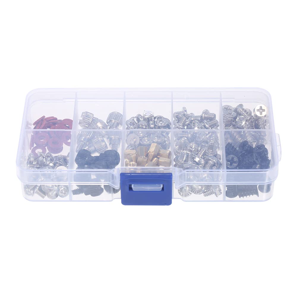 HUIOP 228PCS Computer Screw Kit - Premium PC Repair Screw Set for Case, Motherboard, GPU, HDD & Fan Maintenance | Essential Computer Building & Repair Tool Kit for DIY PC Assembly, Upgrades & Tech Support