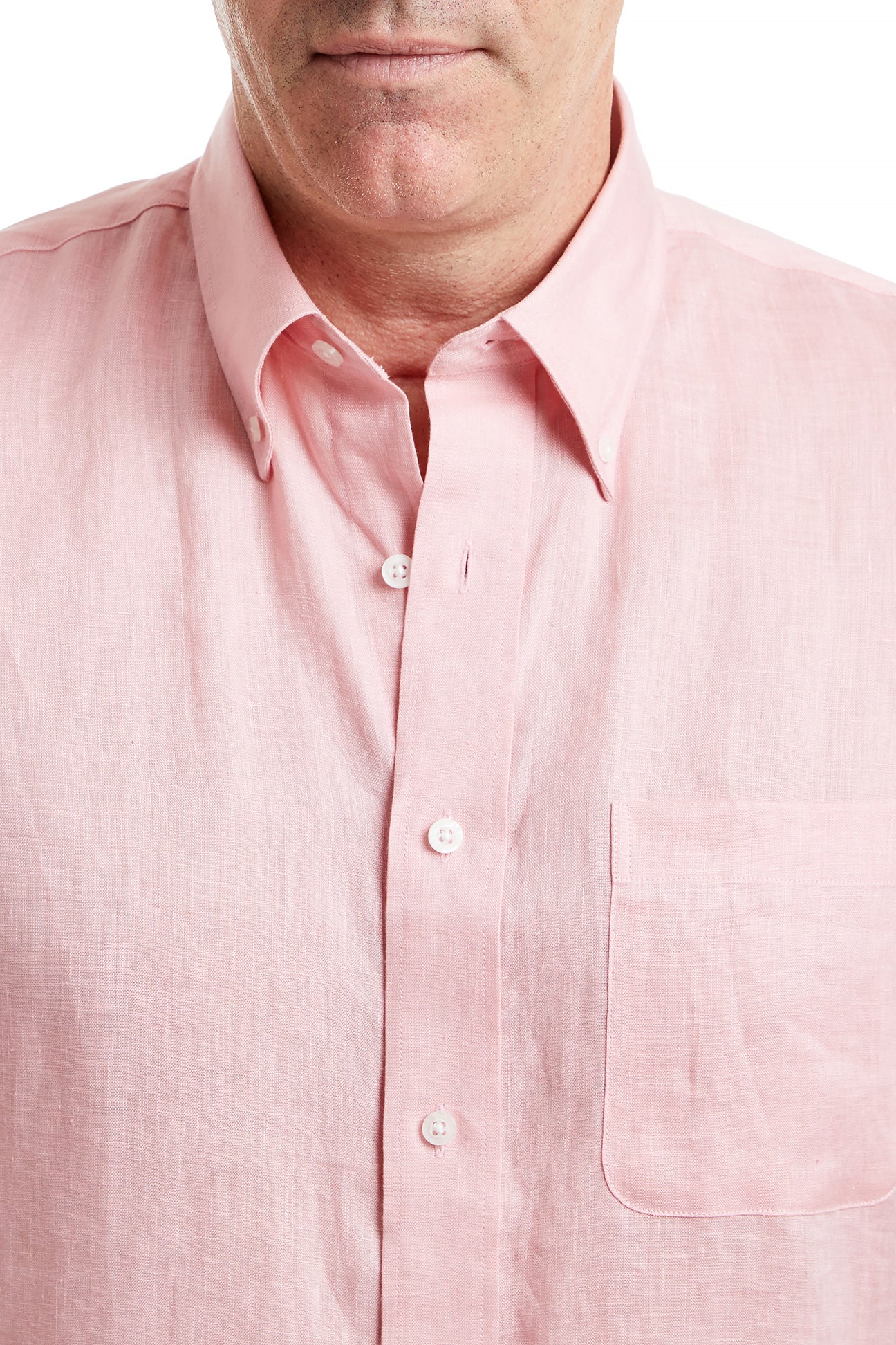 Women's Pink Linen Chase Shirt - Breathable Summer Blouse for Casual Outings & Beach Wear