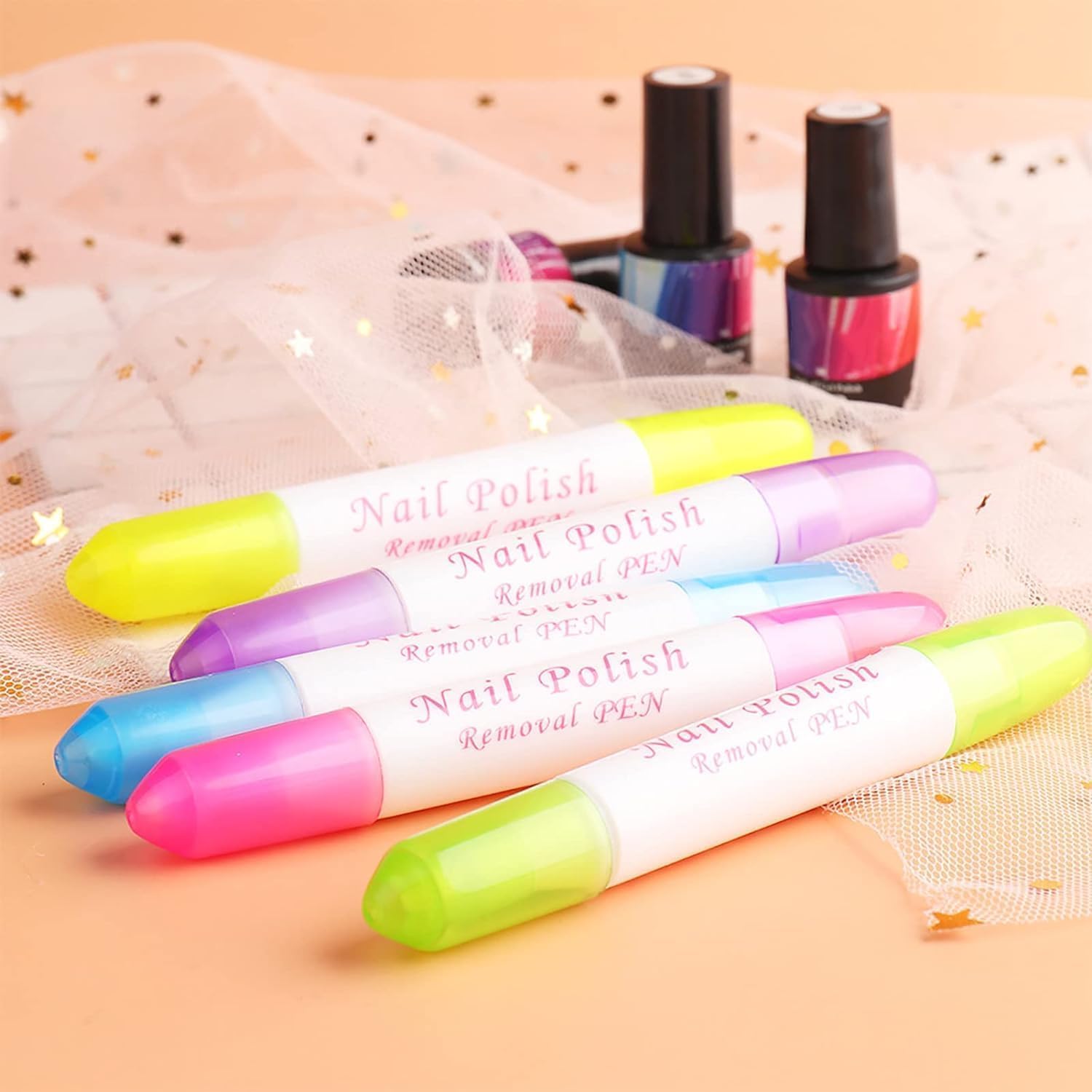 1Pc Nail Polish Corrector Pen with Removable Head - Quick Clean Nail Polish Mistakes for Manicure, Perfect for Home Salon & DIY Nail Art (Pink, 6g) | Ideal for Fingernails, Toenails & Professional Nail Care