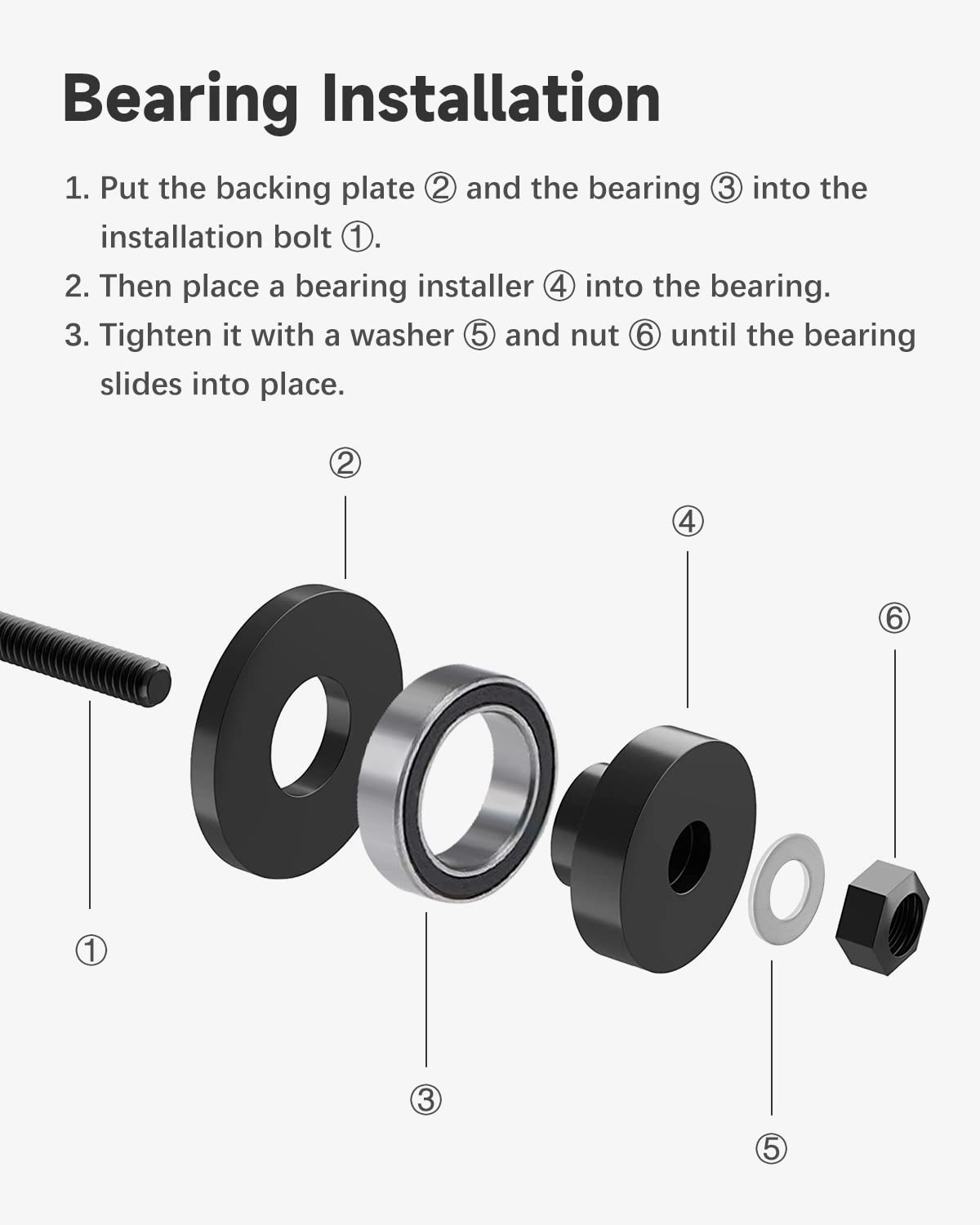 **18-Piece Motorcycle Wheel Bearing Puller Tool Kit – 3/4