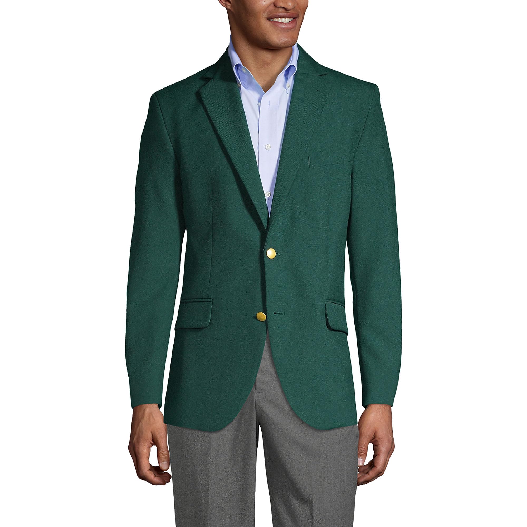 Lands' End Men's Hopsack Blazer for School Uniforms | Classic Fit Jacket for Boys & Teens | Perfect for School, Graduation & Formal Events