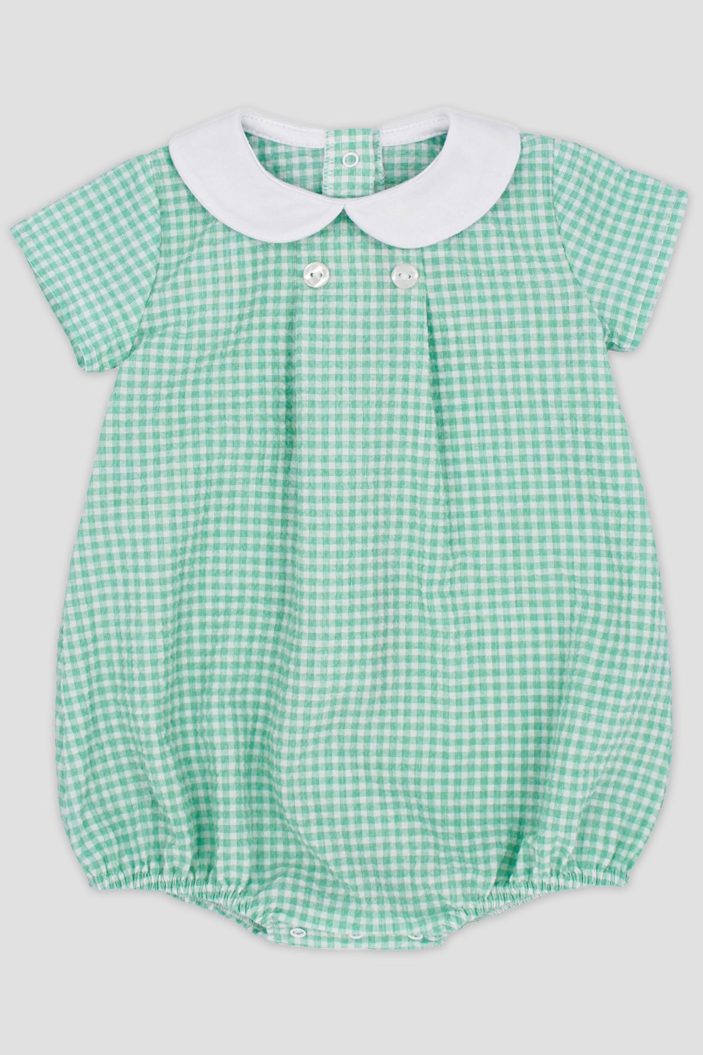 Joseph Apple Green Gingham Romper - Baby Girls' Cute Summer Outfit for Photoshoots, Parties & Playdates