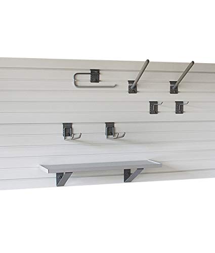 Rustic Cedar Home Gym Slatwall Storage & Organization Kit - Wall-Mounted Fitness Equipment Holder for Dumbbells, Resistance Bands & Workout Gear - Perfect for Garage Gym, Basement Workout Space & Home Fitness Room
