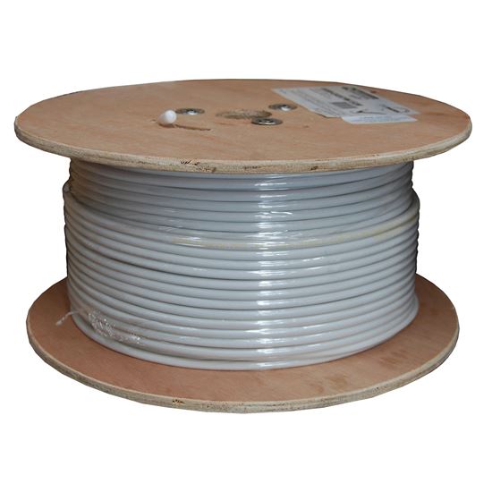 152m Roll RG6 Shielded Coaxial Cable - 75 Ohm White 18AWG Solid Core with Foil & Braid Shield - Perfect for Satellite TV, CCTV, Internet & Home Theater Installations