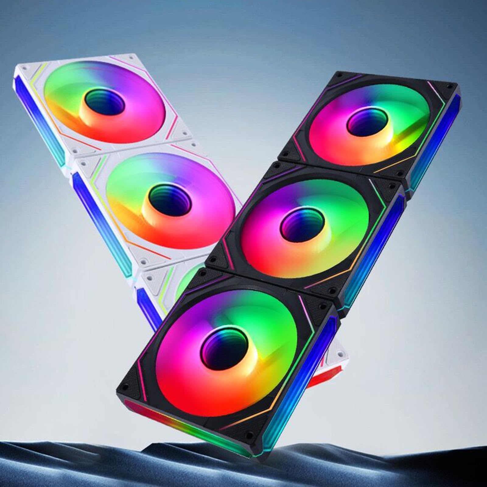 120mm ARGB PC Cooling Fan - 5V 3Pin Addressable RGB Case Fan with LED Lights for Desktop Computer, Gaming PC & Workstation - Perfect for Case Cooling, RGB Lighting & System Airflow Enhancement