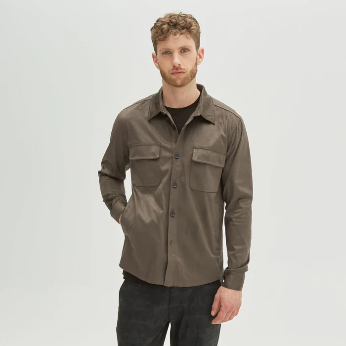 Premium Robert Barakett Suede Shirt Jacket for Men - Soft & Stylish Casual Wear - Perfect for Fall & Winter Outfits