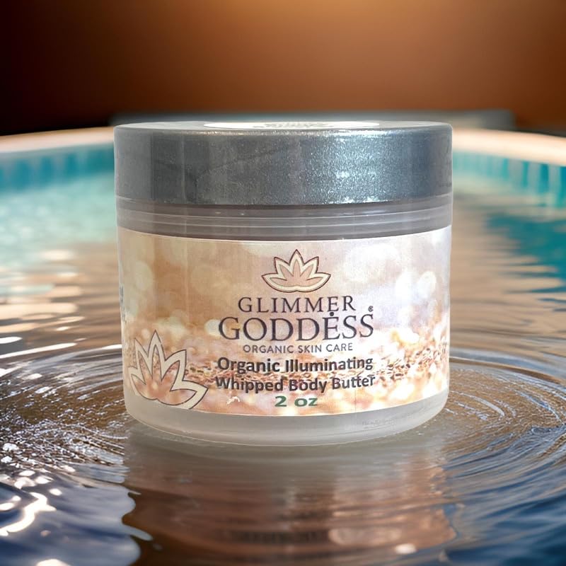 Glimmer Goddess Shimmer Body Butter 2 oz Travel Size - Rose Gold Super Level 3 | Nourishing & Hydrating Natural Glow Moisturizer | Vegan, Cruelty-Free, Paraben-Free Skincare | Perfect for Travel, Parties & Everyday Radiance