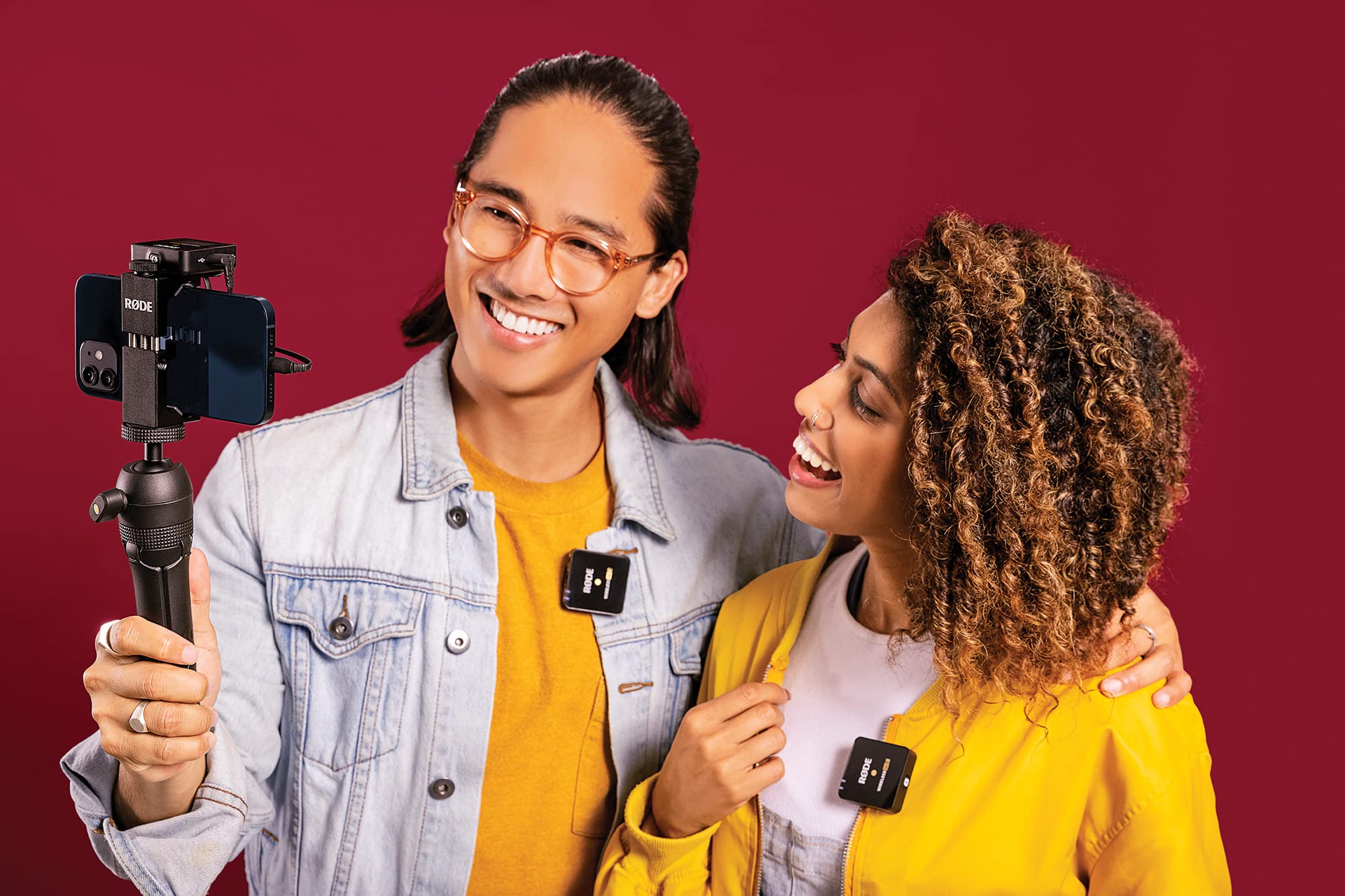 Rode Wireless GO 2 Dual Compact Digital Wireless Microphone System with SC16 USB-C Cable - Professional Lavalier Mic for YouTube, Vlogging, Streaming & Interviews