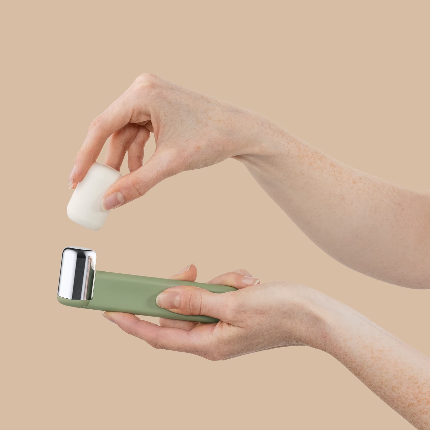 Quiet Hours Facial Ice Roller for Skin Tightening & Puffiness Relief - Cooling Face Massager for Glowing Skin - Perfect for Morning Routine & Post-Workout Recovery