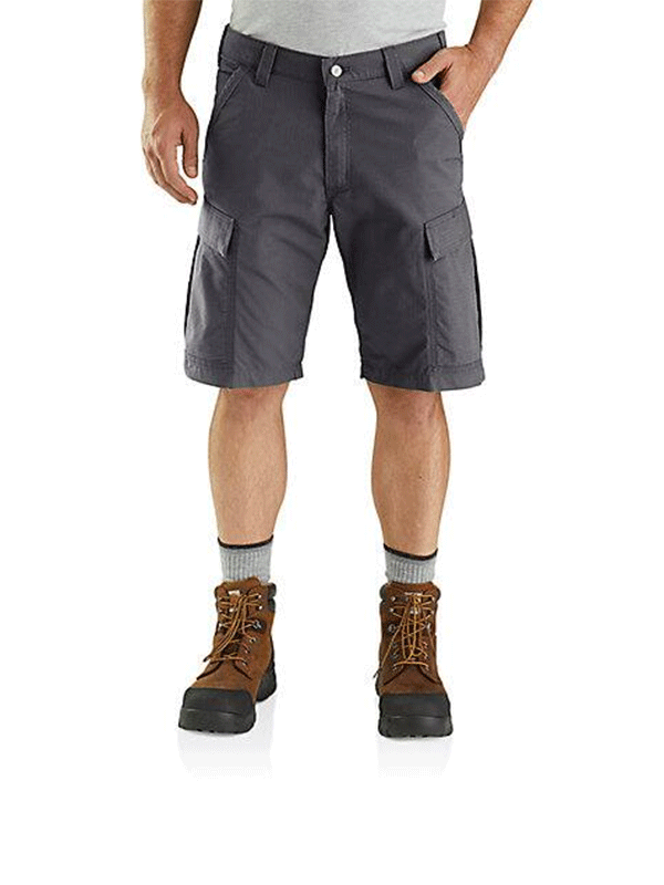 Carhartt 103543 029 Men's Relaxed Fit Ripstop Cargo Work Shorts in Shadow - Durable & Comfortable for Construction, Landscaping & Outdoor Work