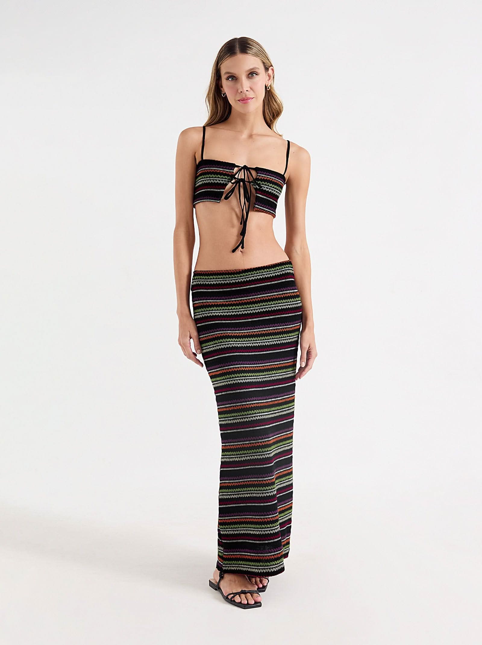 Agnes Long Skirt Kalamos - Elegant Flowy Maxi Skirt for Women | Perfect for Casual Outings, Beach Vacations & Boho Chic Style