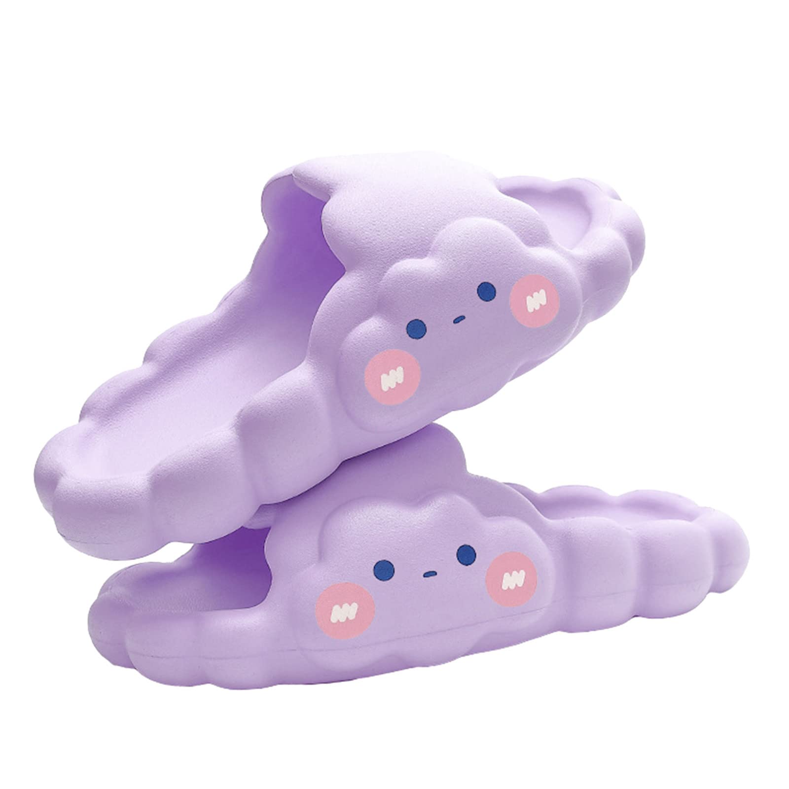 **Non-Slip 3D Cloud Slides for Kids - Cute Open-Toe Sandals for Boys & Girls (Size 3) - Perfect for Indoor Play, Beach, and Poolside Fun**