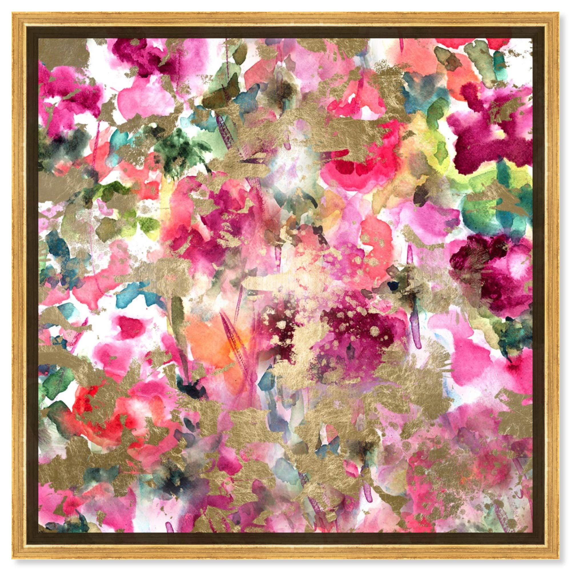 Floral and Botanical Framed Wall Art Canvas Prints - 'Wilderness' Gardens Nature Decor for Living Room, Bedroom & Office