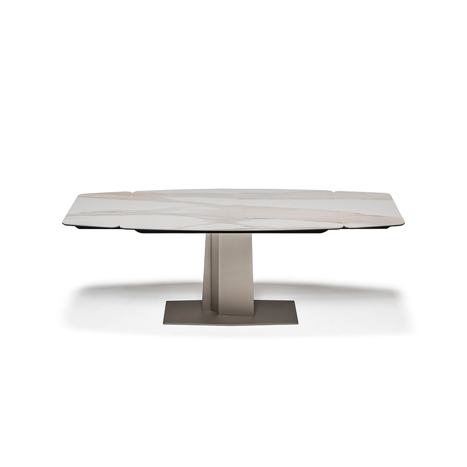Duffy Ceramic Drive Table - Elegant & Durable Dining Table for Home, Kitchen, or Office - Perfect for Family Meals, Entertaining Guests, and Workspace Use