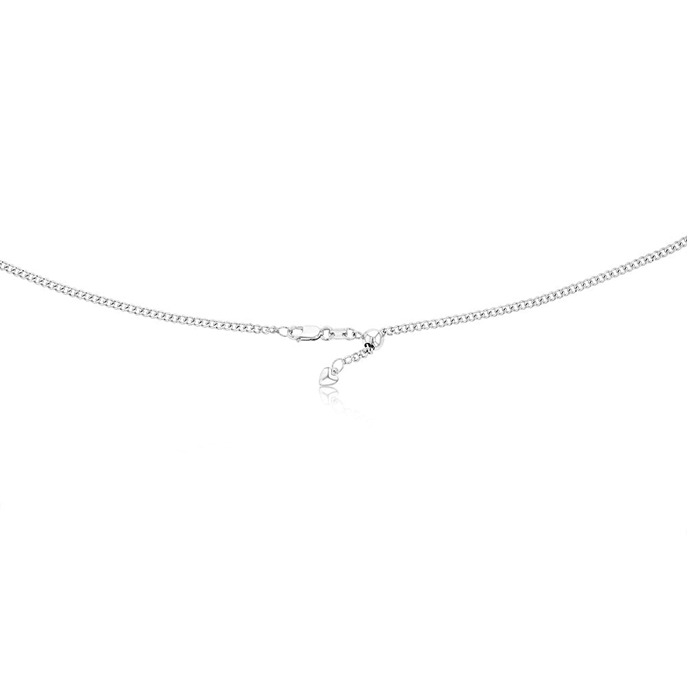 9ct White Gold Silver Filled Curb Chain Necklace - Durable & Stylish Jewelry for Women & Men - Perfect for Everyday Wear, Gifts & Special Occasions