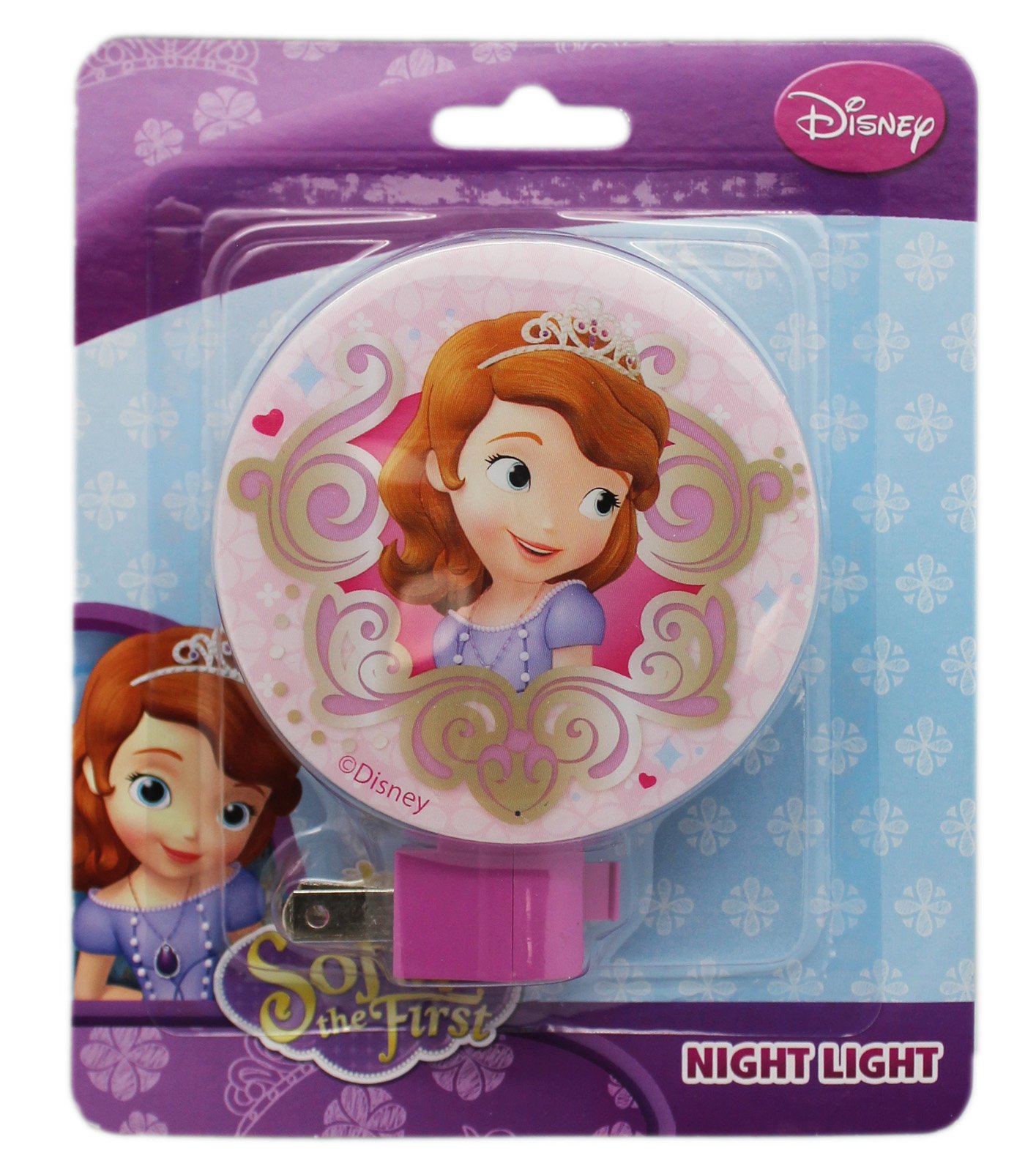 Disney Sofia the First Pink and Purple Princess Night Light for Kids - Perfect for Bedrooms, Nurseries, and Children's Rooms