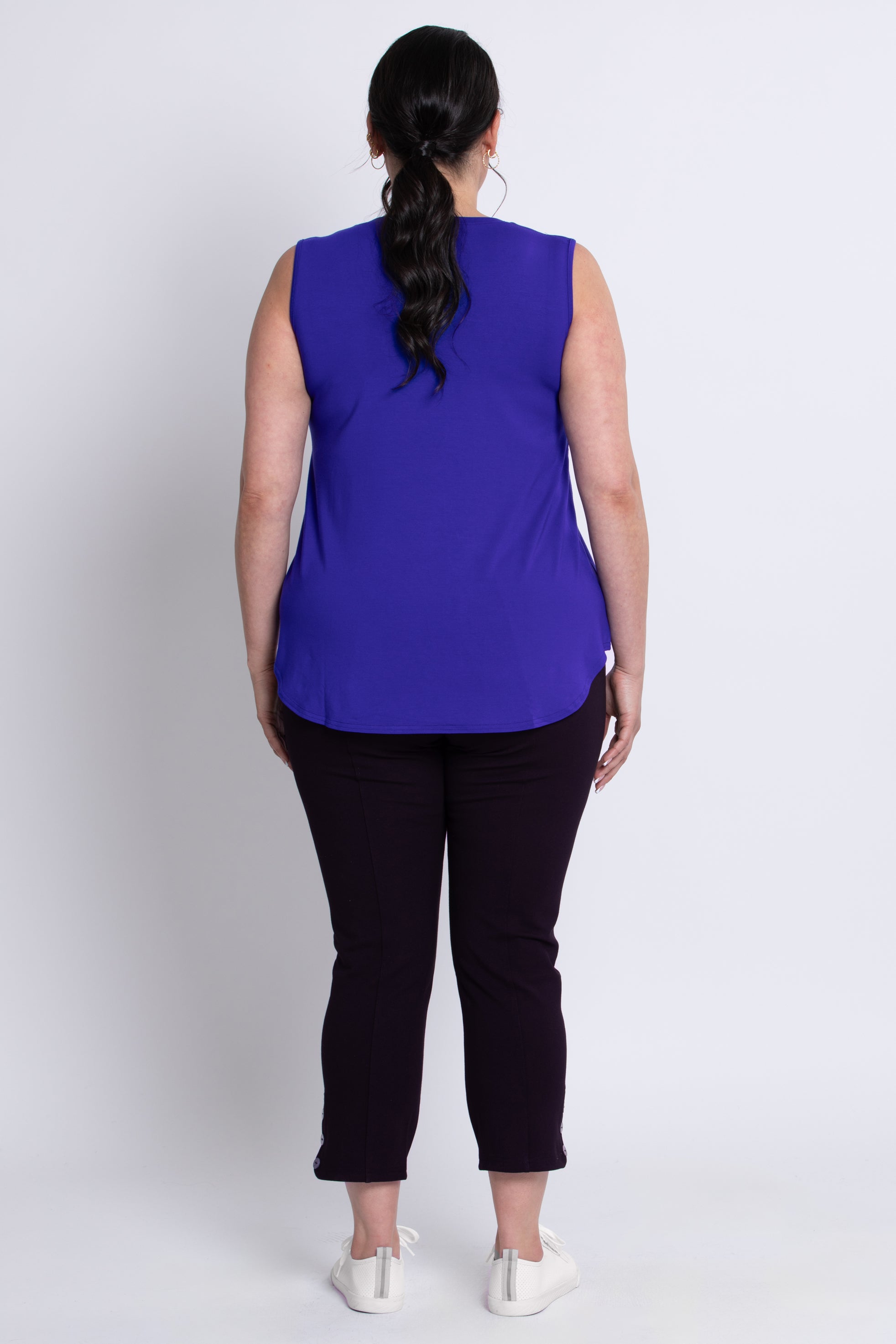 Premium Women's Bamboo Tank Top - Soft & Breathable Jackie Style in Violet - Perfect for Yoga, Workouts & Summer Casual Wear