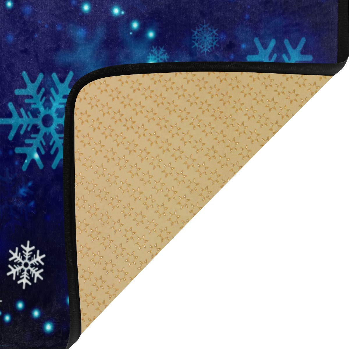 DOMIKING Non-Slip Christmas Kitchen Rug with Snowflake Design - 39x20 Inch Winter Floor Mat for Farmhouse Decor, Standing Comfort & Fall Protection - Perfect for Holiday Cooking, Baking & Festive Home Decor